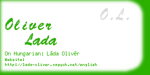 oliver lada business card